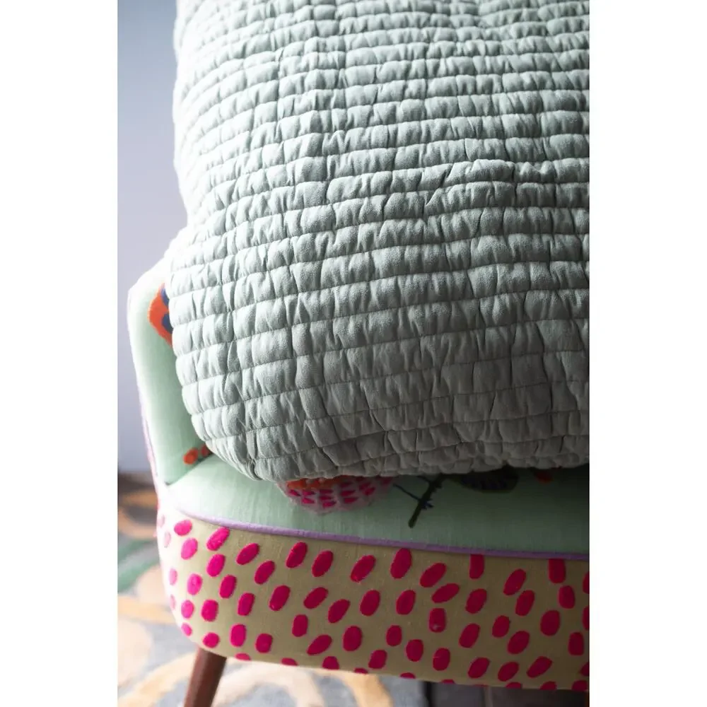 Anthropologie Cotton Jersey Channel Stitch Quilt Size King